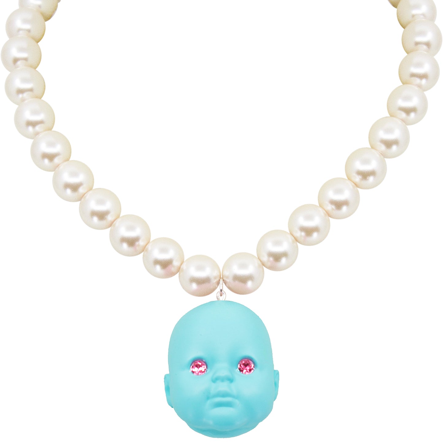 Blue Raspberry Baby Doll Pearl Necklace