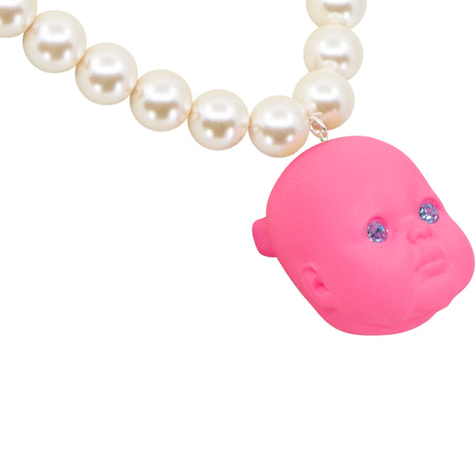 Bubble Gum Baby Doll Pearl Necklace