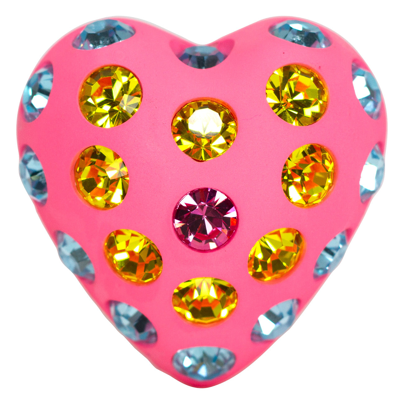 Bubble Gum Heart Puff Hair Clip