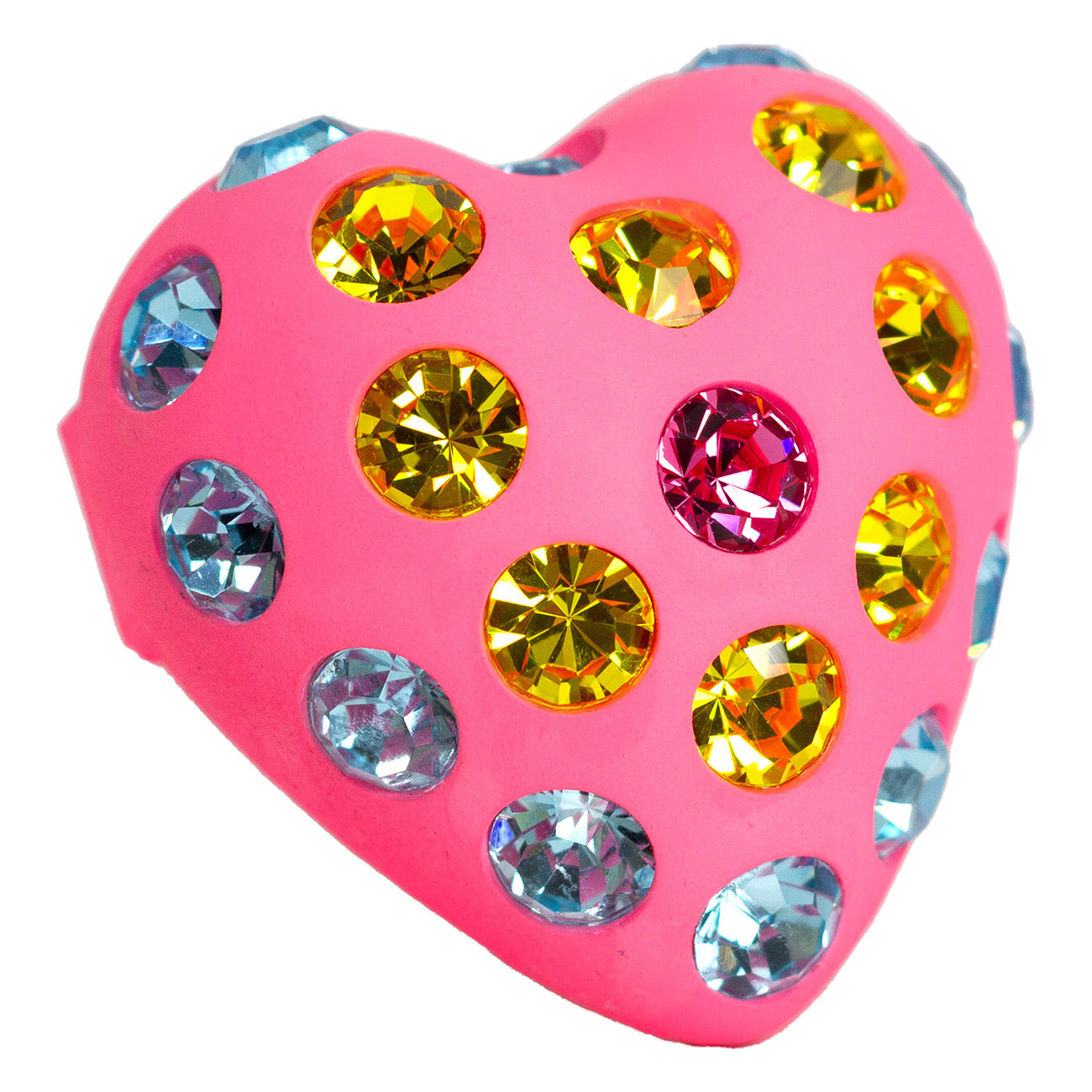 Bubble Gum Heart Puff Hair Clip