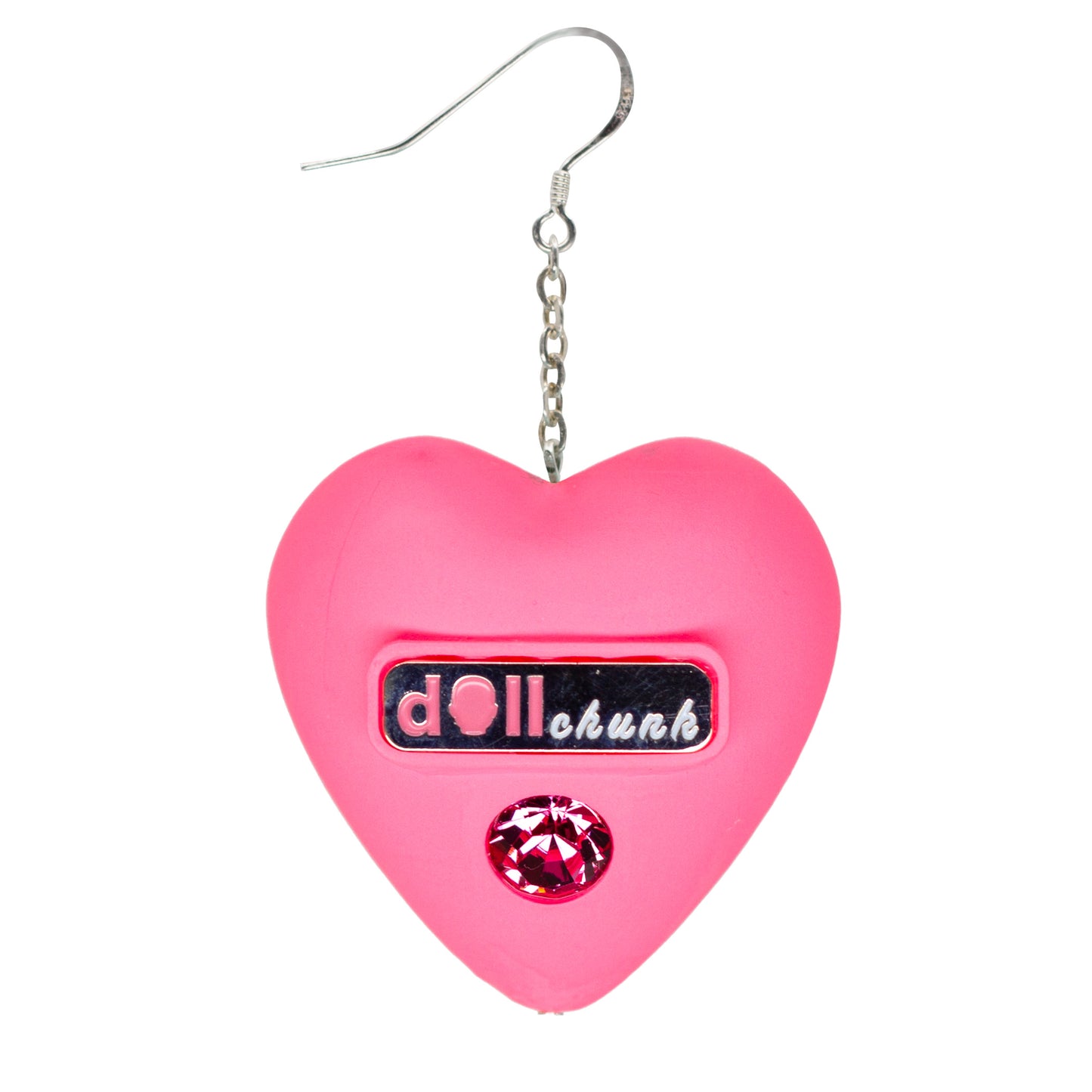 Bubble Gum Heart Puff Earrings