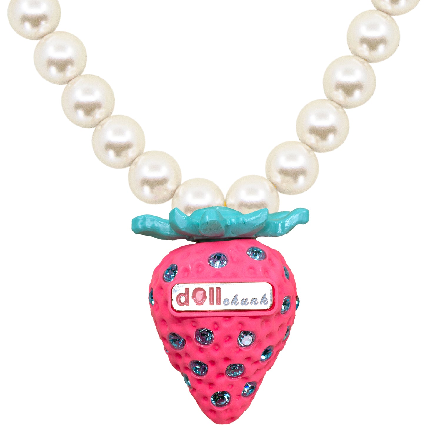 Bubble Gum Strawberry Pearl Necklace