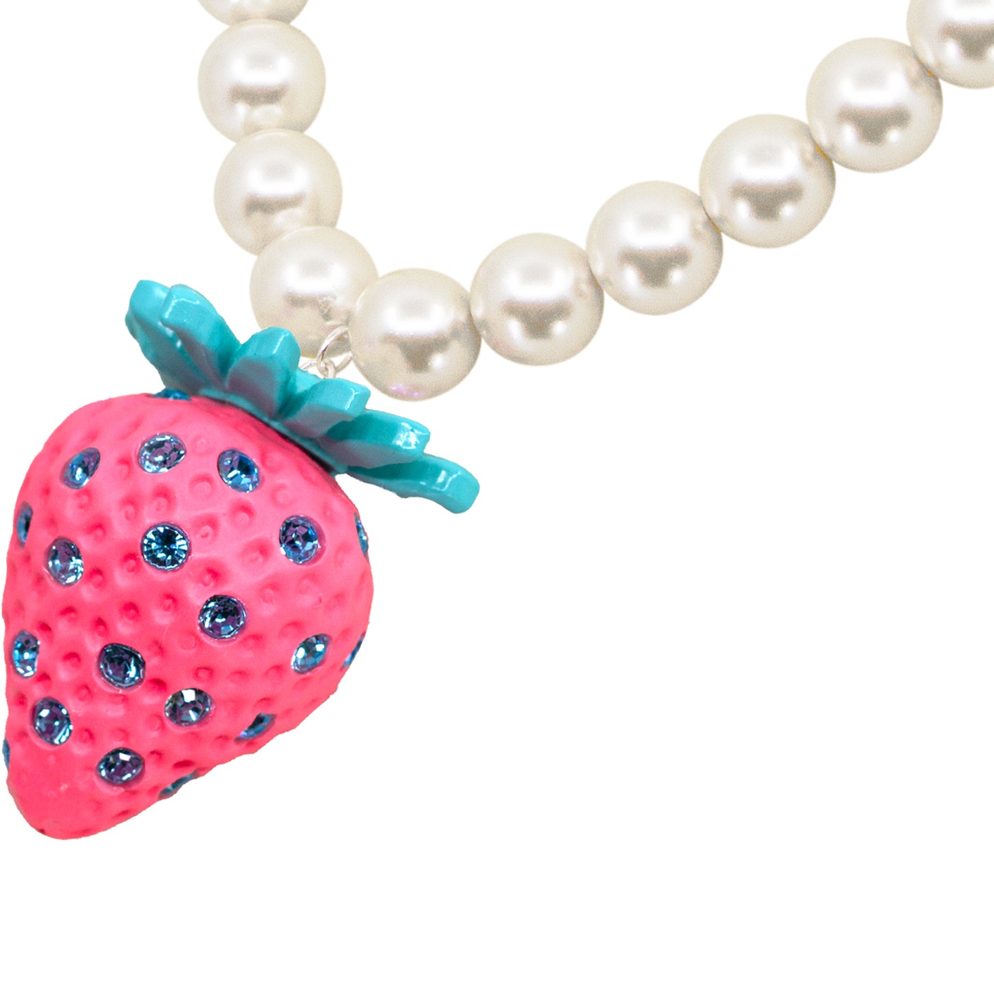 Bubble Gum Strawberry Pearl Necklace
