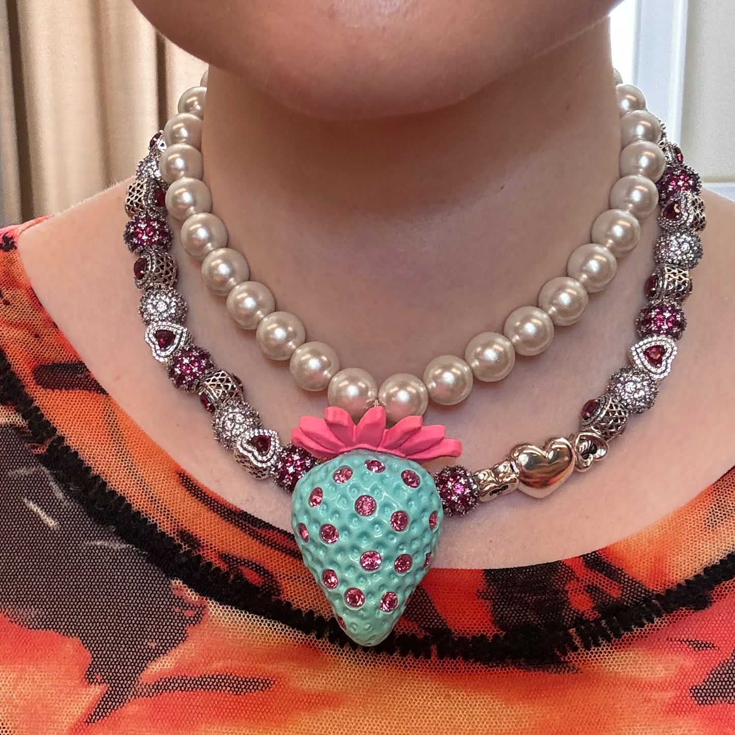 Cloud Strawberry Pearl Necklace