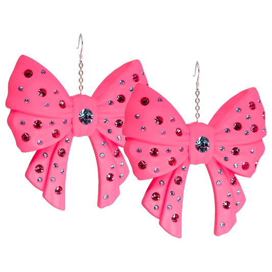 Cosmic Bow Puff Earrings