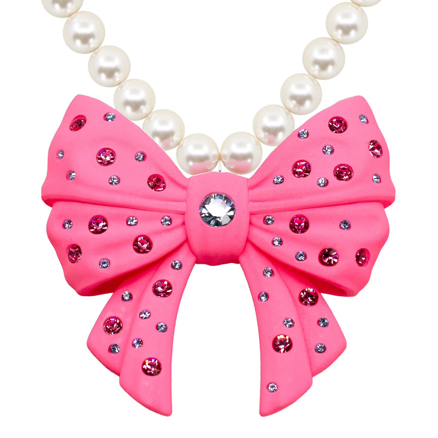 Cosmic Bow Puff Pearl Necklace