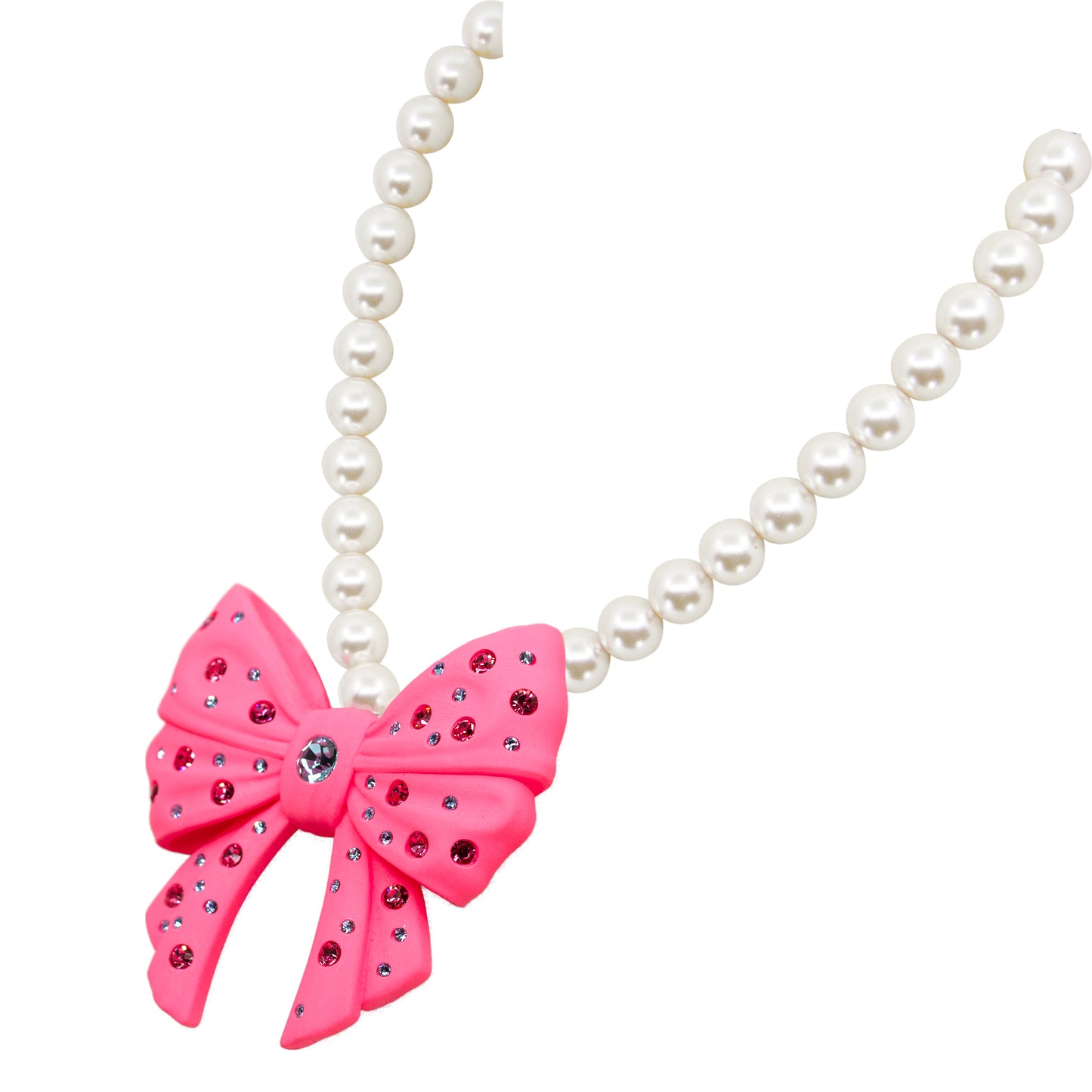 Cosmic Bow Puff Pearl Necklace