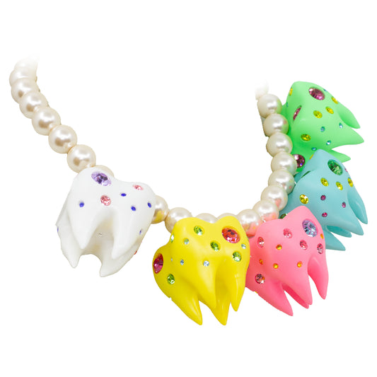 Rainbow Tooth Pearl Necklace