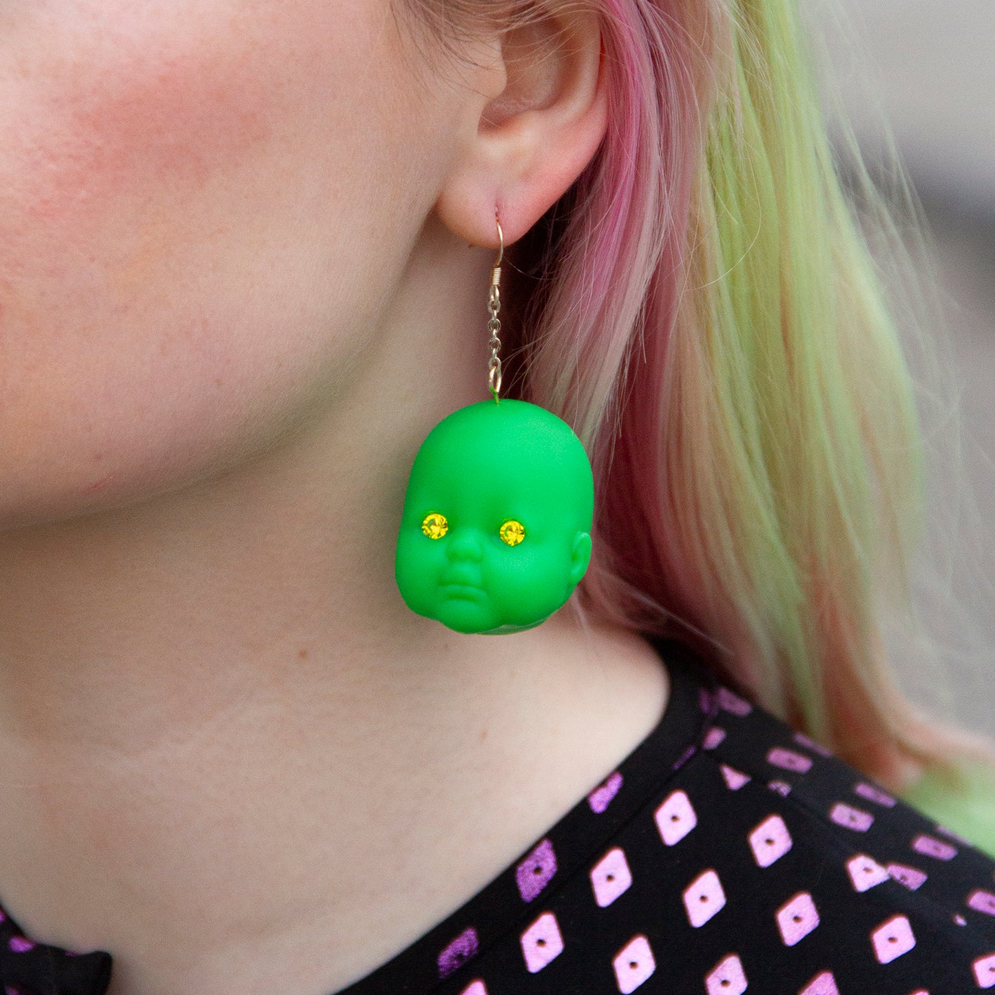 Key Lime Pie Baby Doll Earrings
