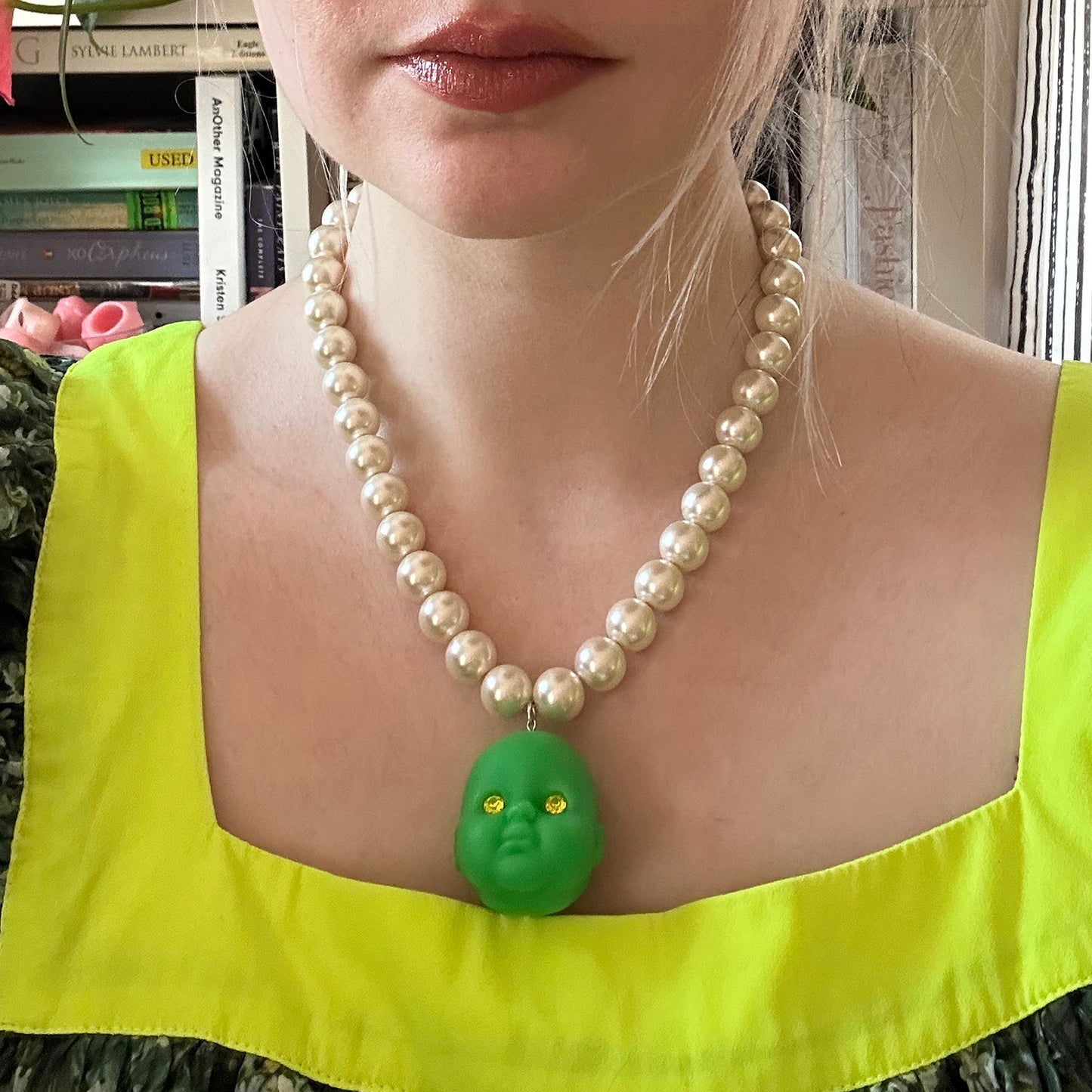 Key Lime Pie Baby Doll Pearl Necklace
