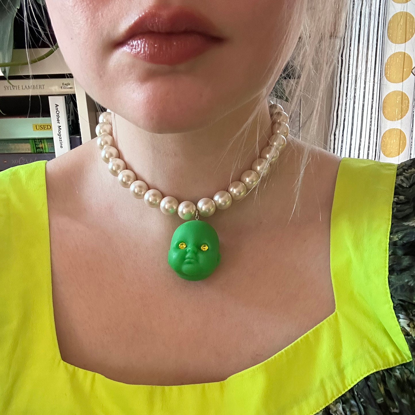 Key Lime Pie Baby Doll Pearl Necklace