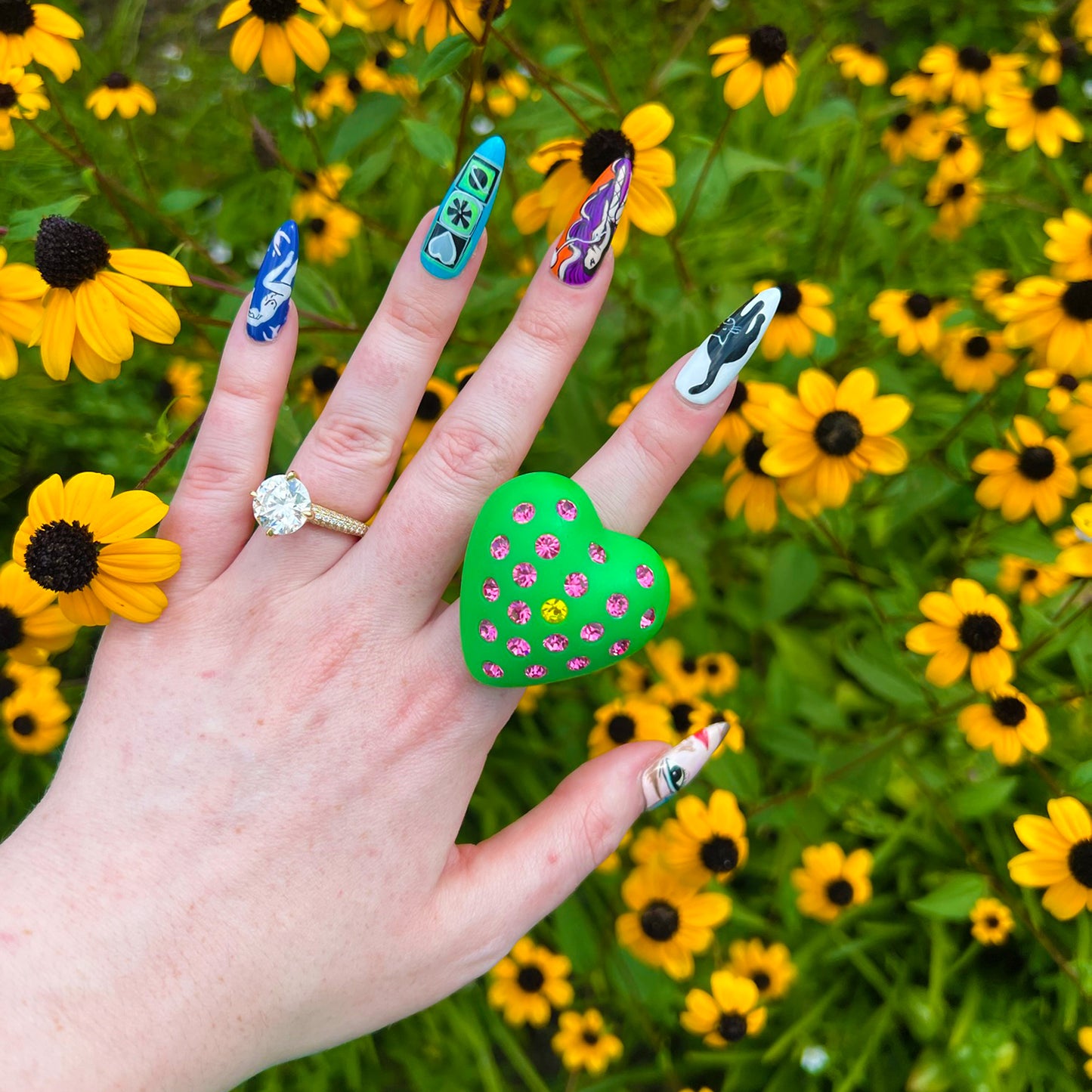 Watermelon Heart Puff Ring