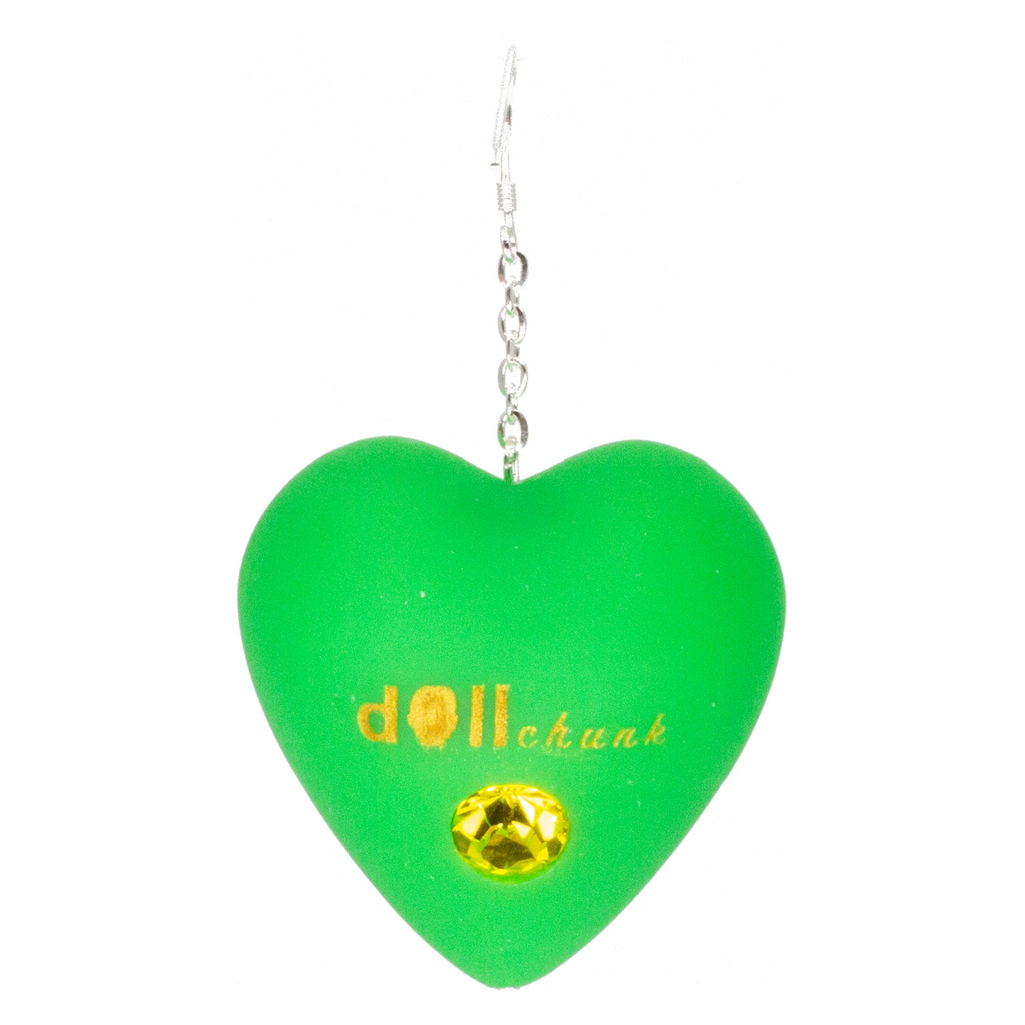 Watermelon Heart Puff Earrings