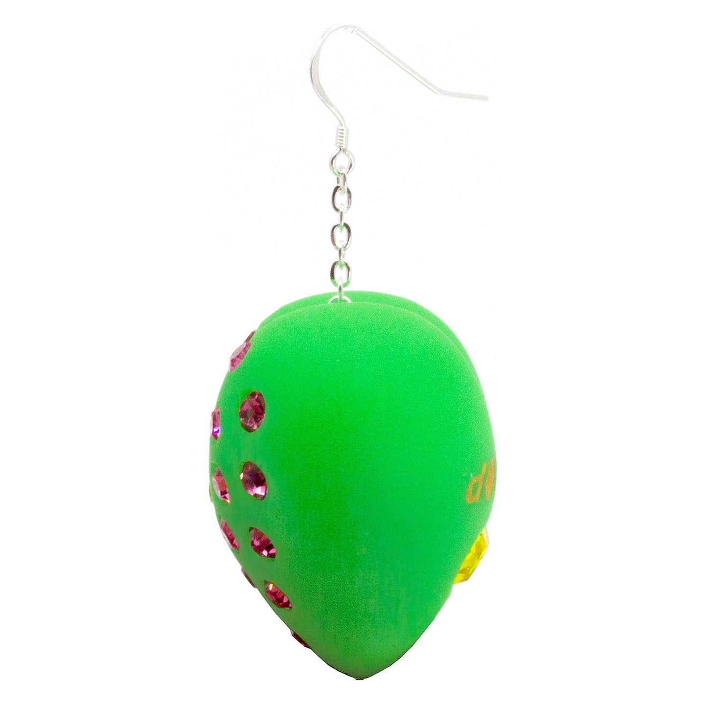 Watermelon Heart Puff Earrings