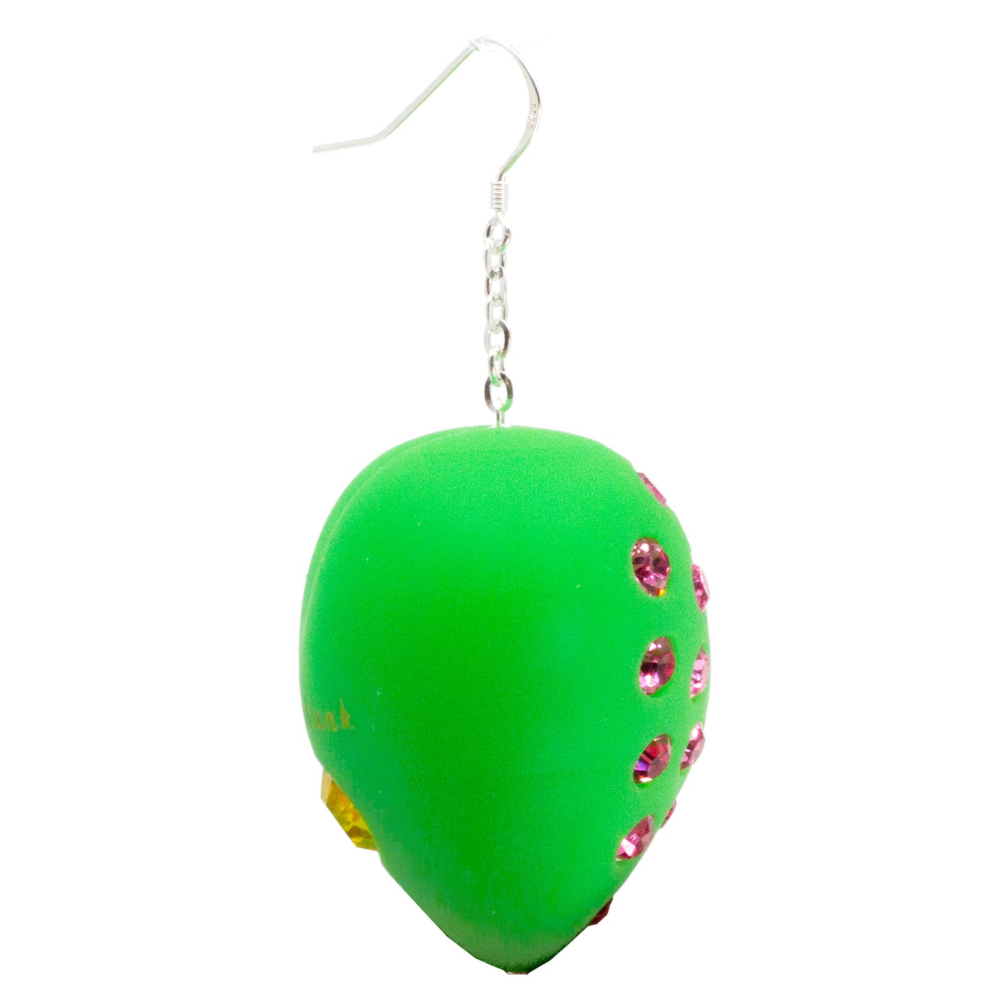 Watermelon Heart Puff Earrings