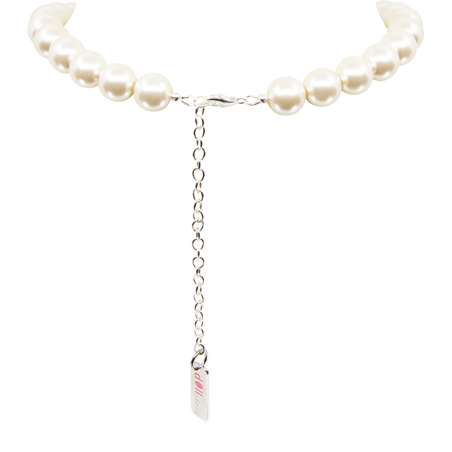 Watermelon Heart Puff Pearl Necklace