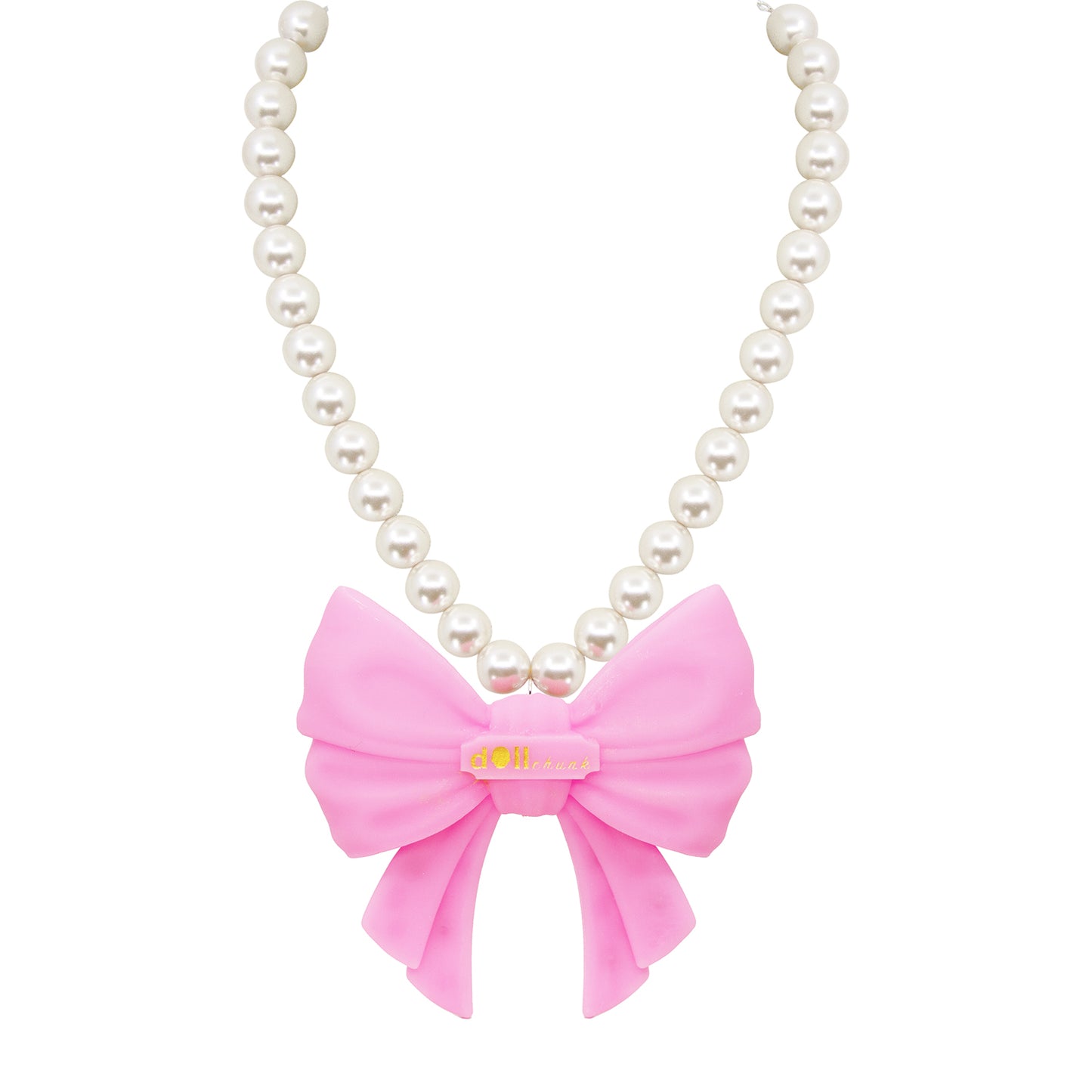 Luna Bow Puff Pearl Necklace