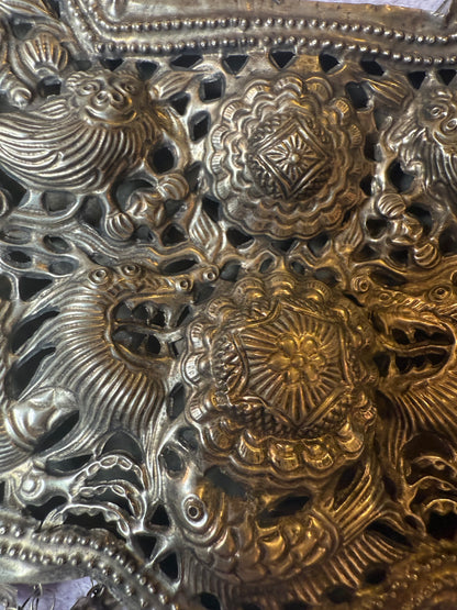 Iris Apfel's Vintage Highly Documented Monumental Chinese Miao Jingle Necklace