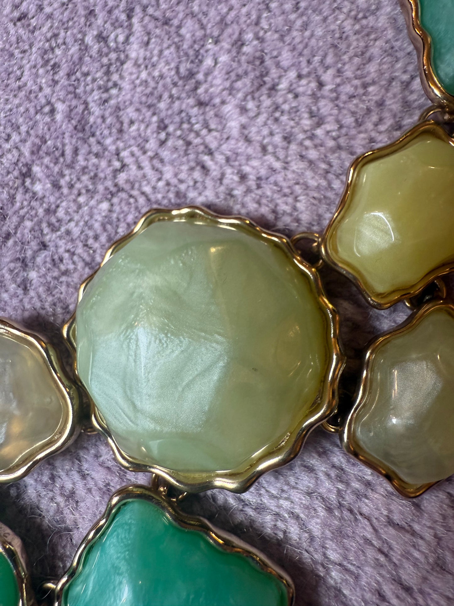 Iris Apfel's Vintage Huge Pastel Chunky Cabochon Statement Necklace