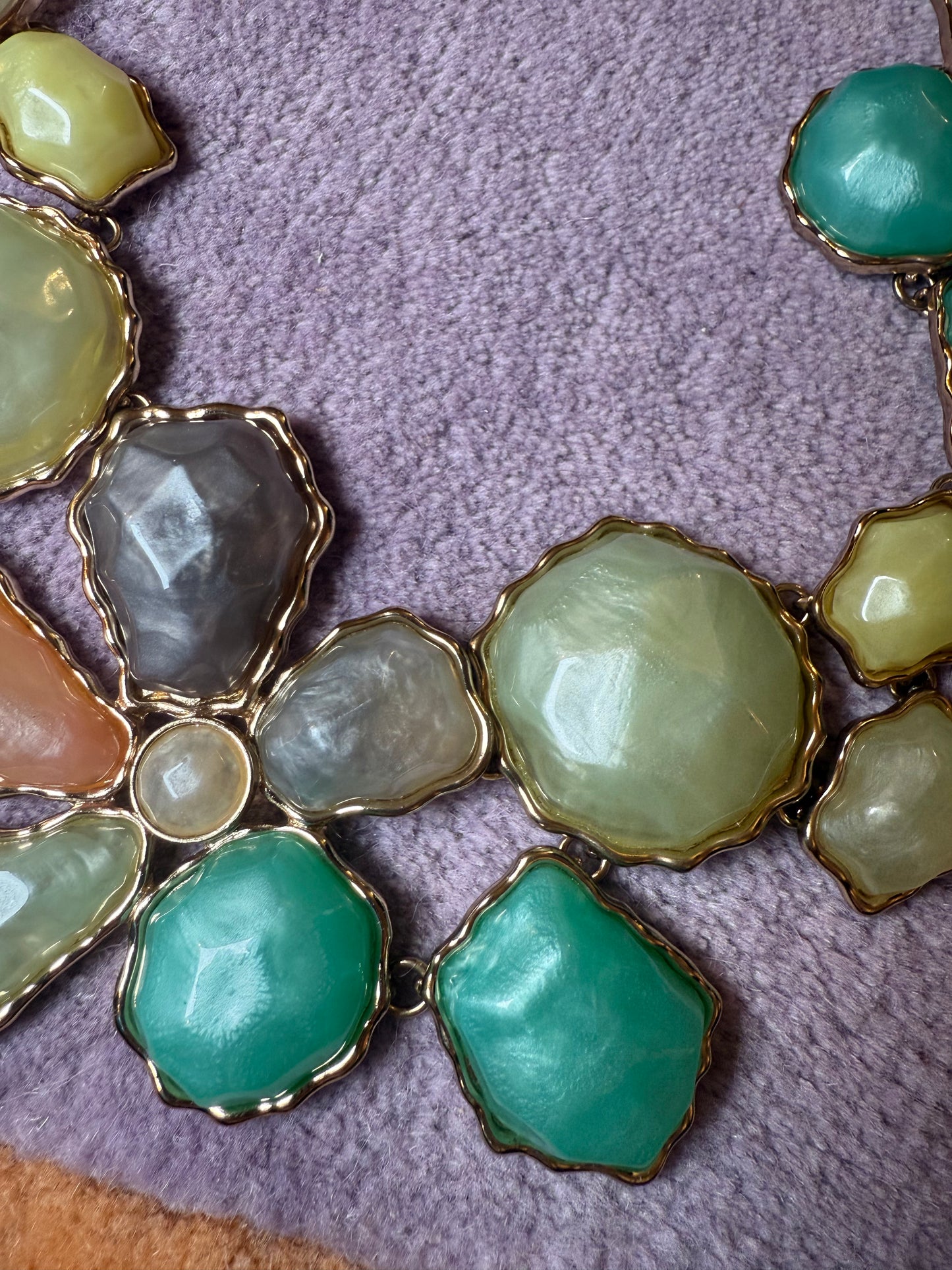 Iris Apfel's Vintage Huge Pastel Chunky Cabochon Statement Necklace