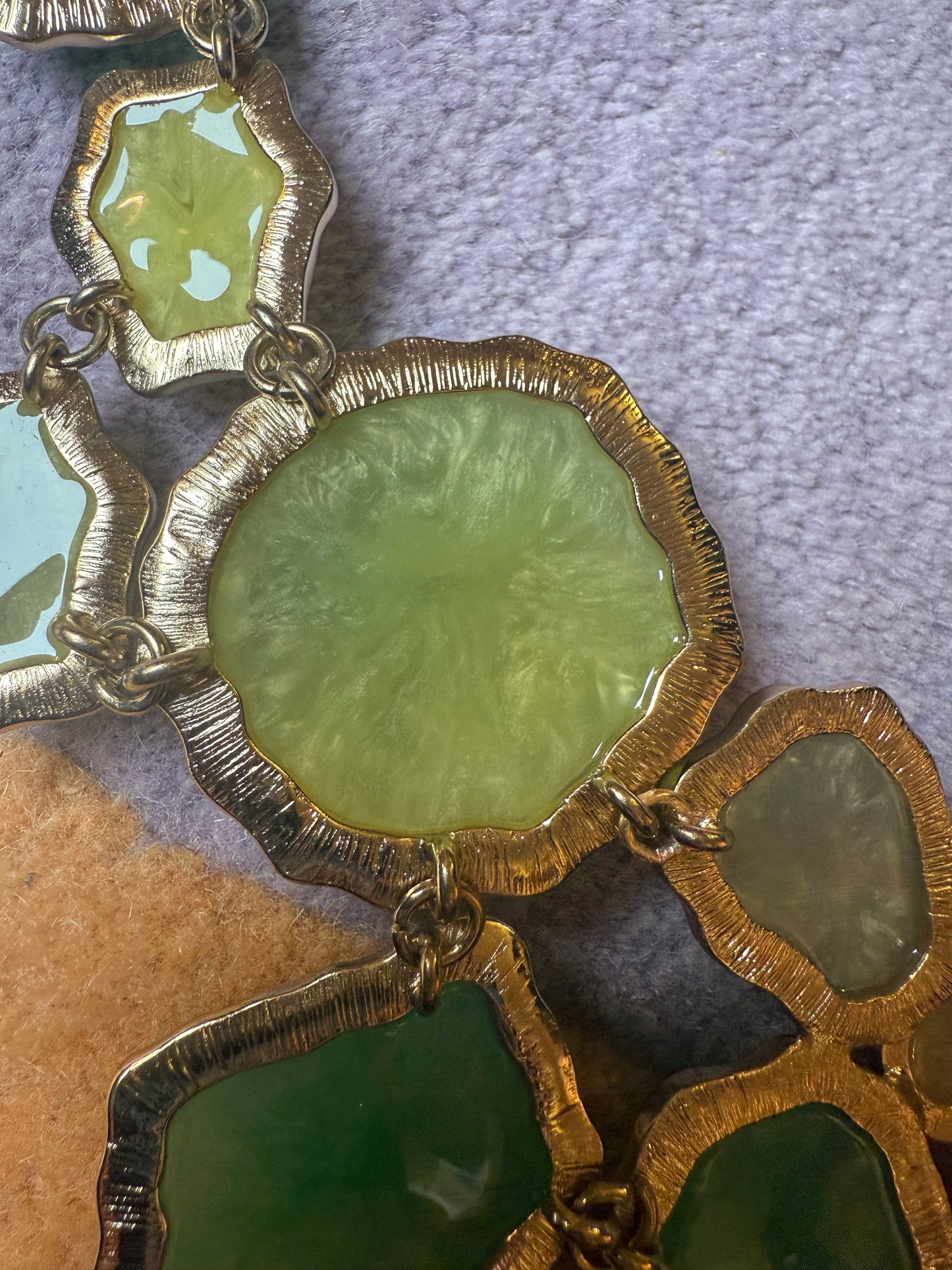 Iris Apfel's Vintage Huge Pastel Chunky Cabochon Statement Necklace