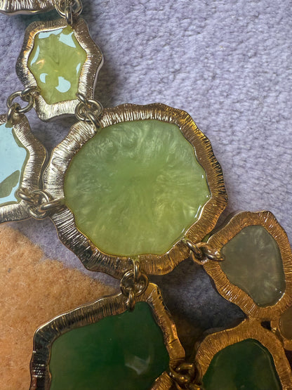 Iris Apfel's Vintage Huge Pastel Chunky Cabochon Statement Necklace