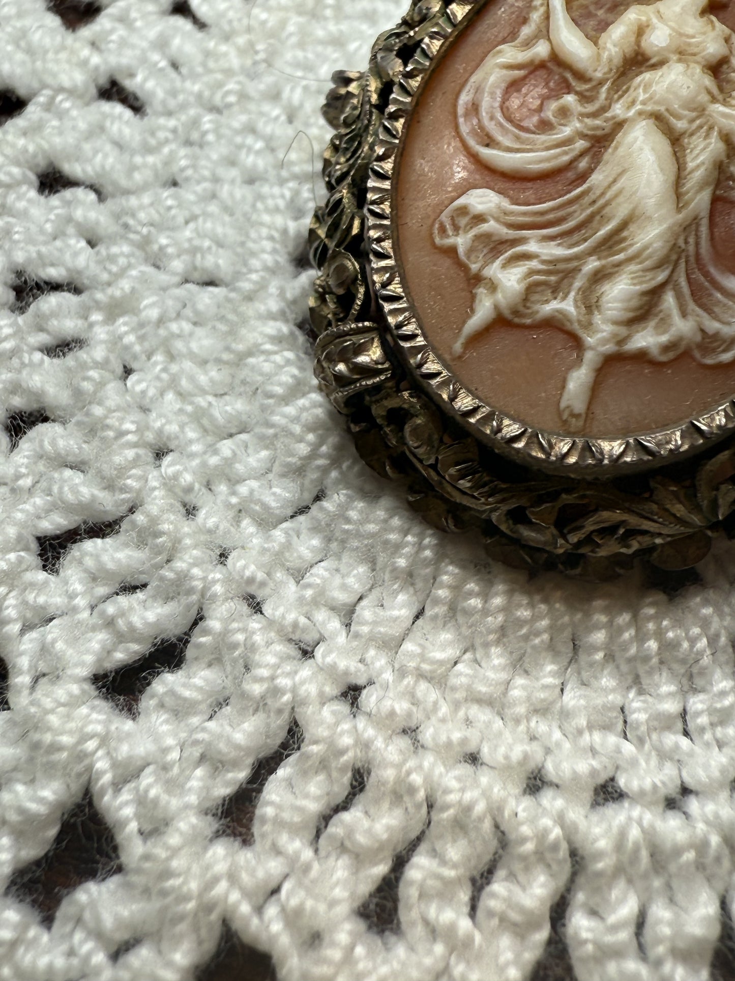 Antique Victorian Goddess Cameo Pendant