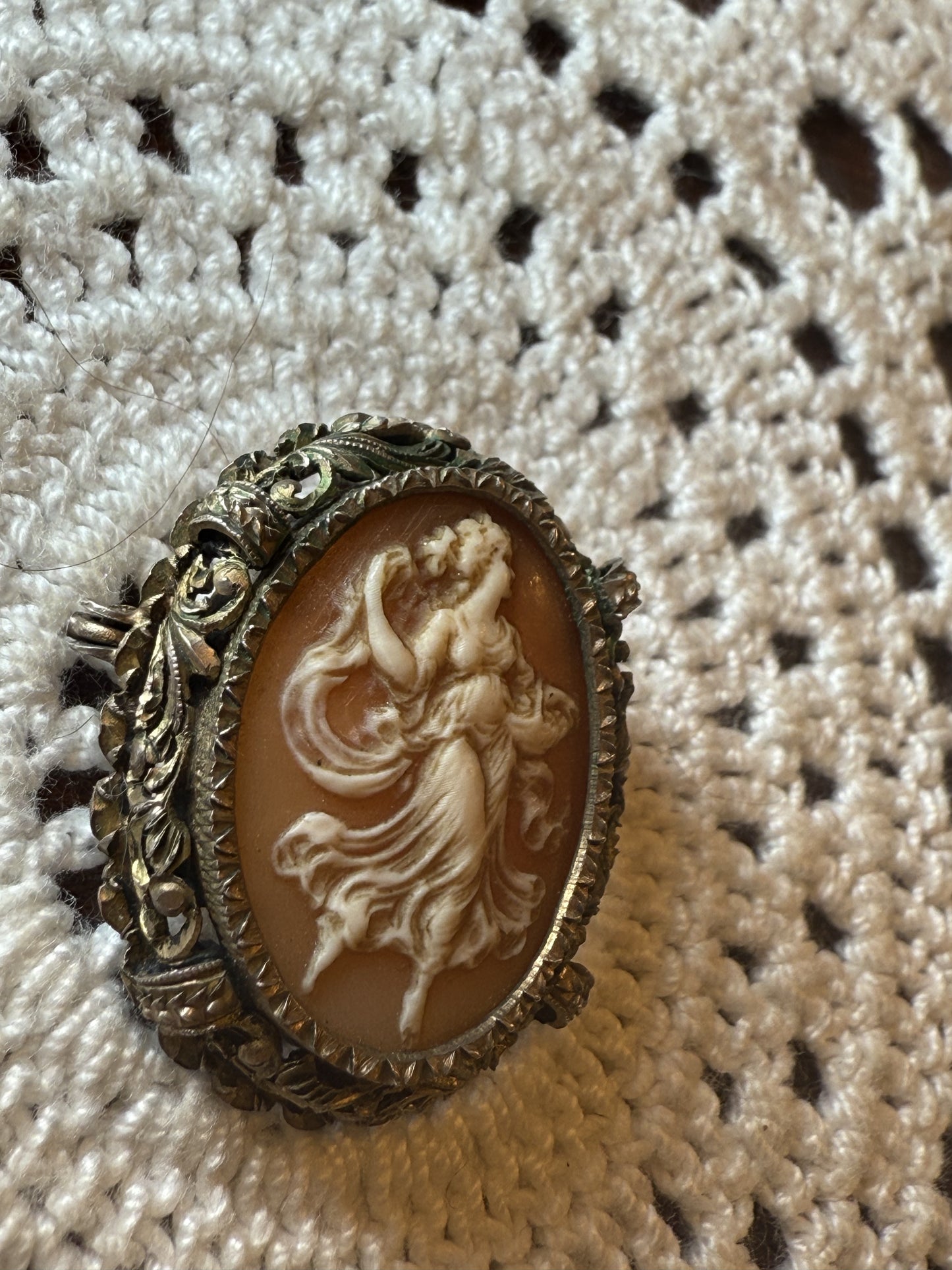 Antique Victorian Goddess Cameo Pendant