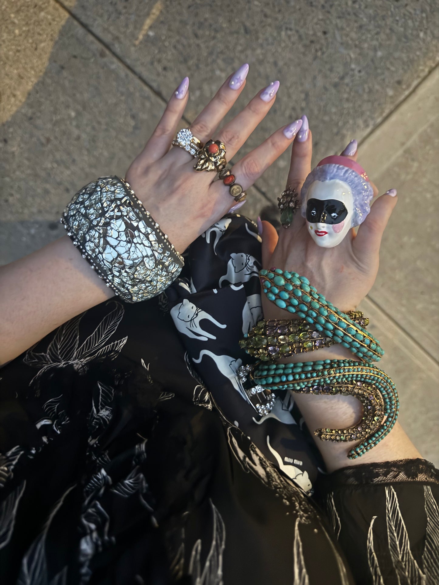 Masked Lady Madame Blanche Ring
