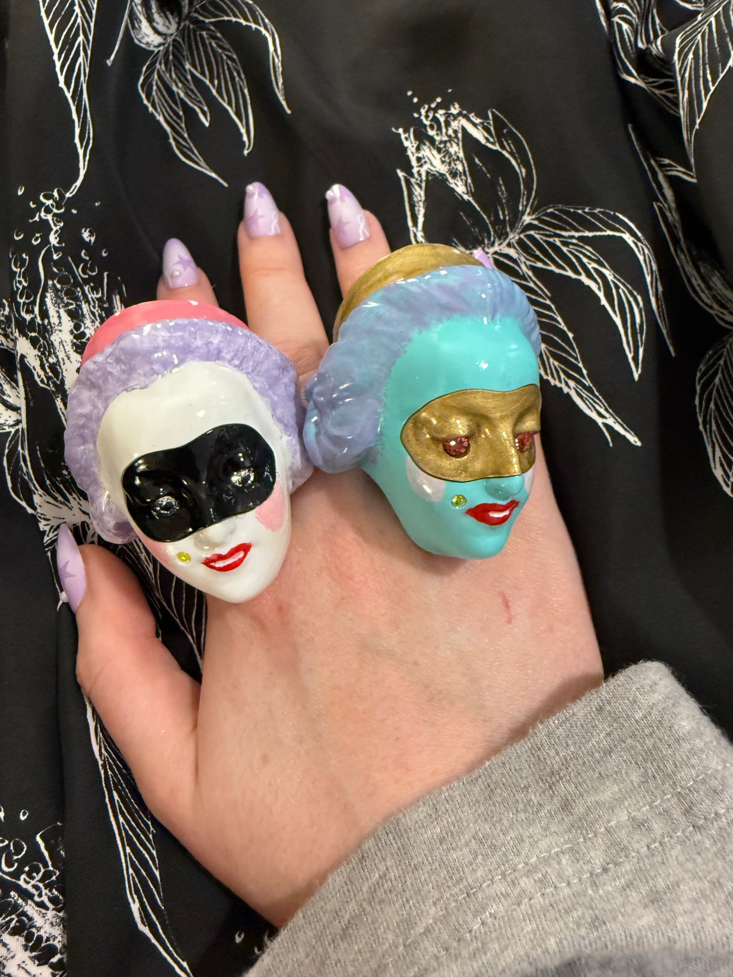 Masked Lady Madame Bleue Ring