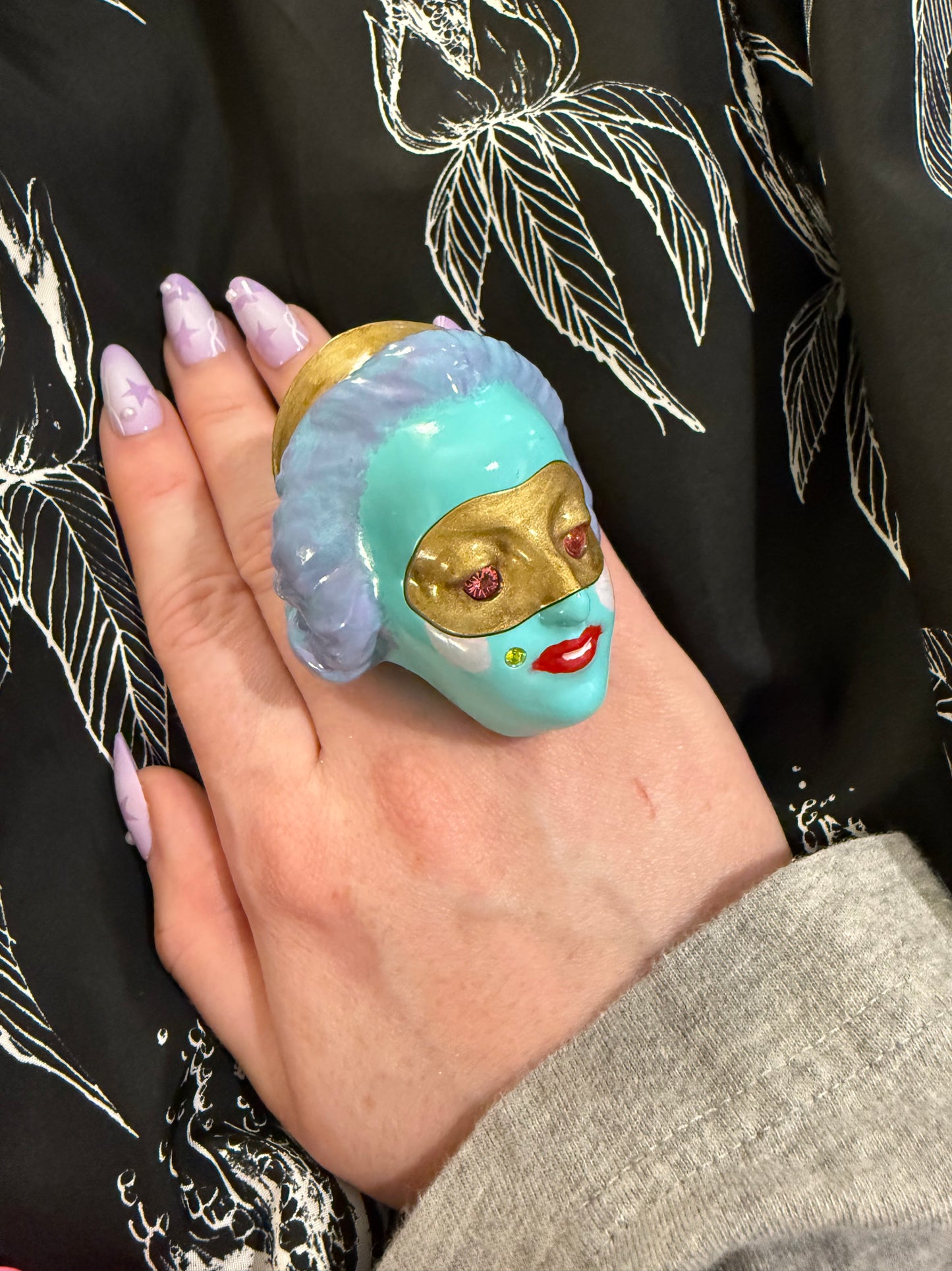 Masked Lady Madame Bleue Ring