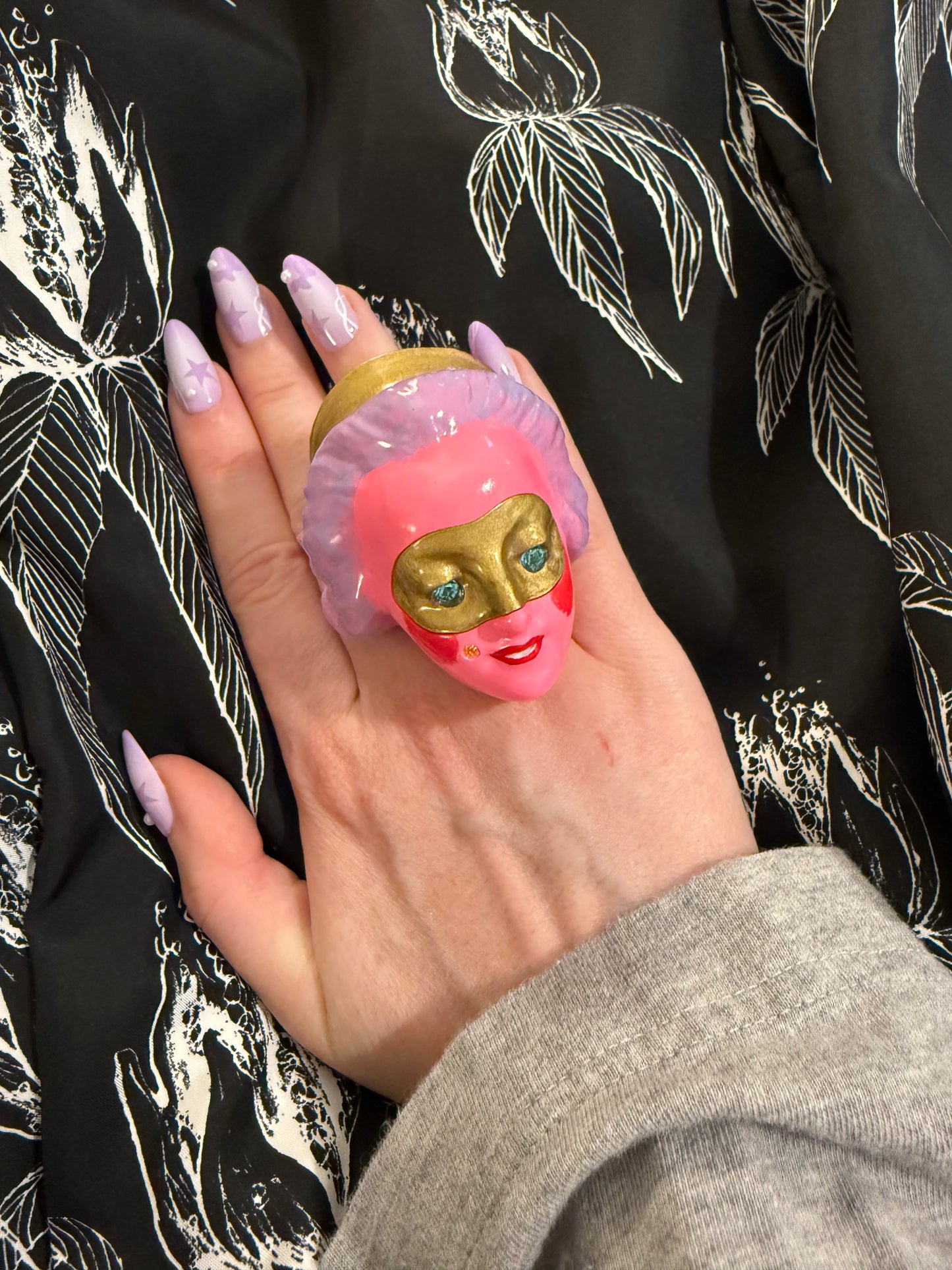 Masked Lady Madame Rose Ring