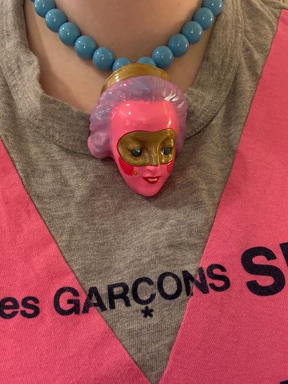 Masked Lady Madame Rose Pearl Necklace