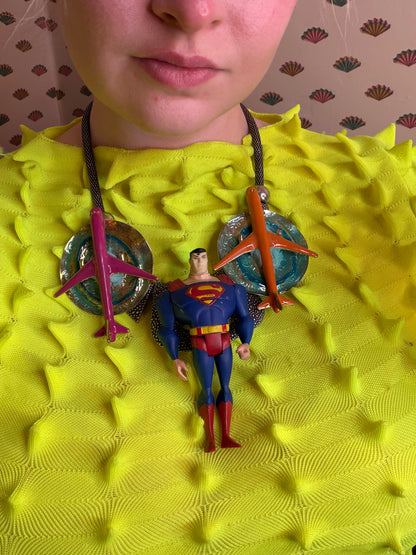 Sue Kreitzman Vintage Superman Early Neckshrine Necklace