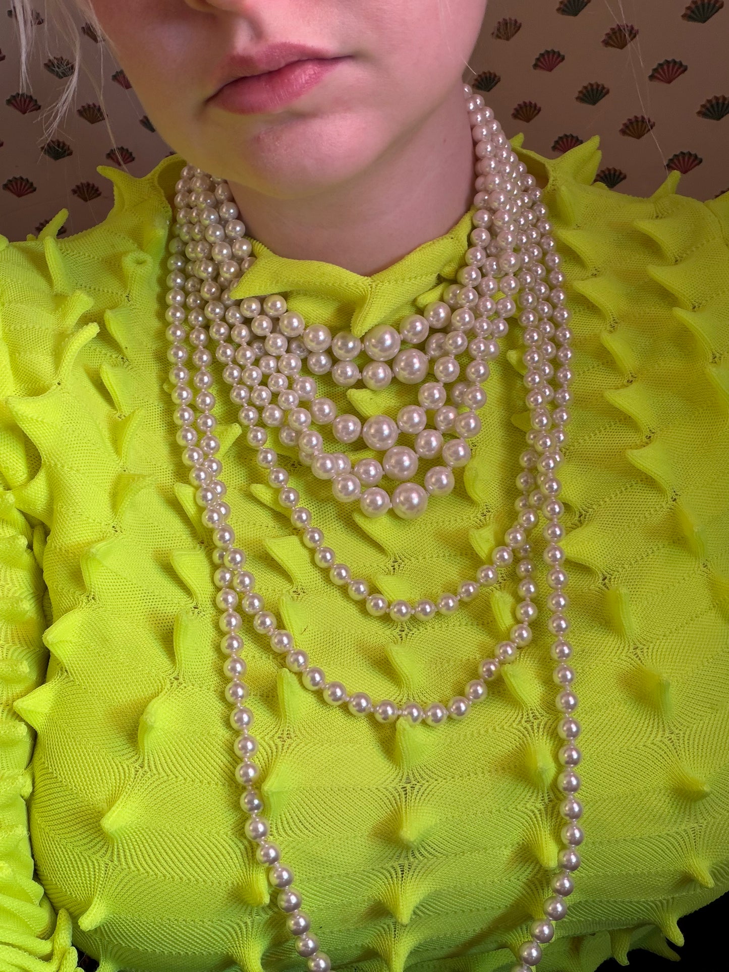 Vintage Super Extra Long Pearl Necklace