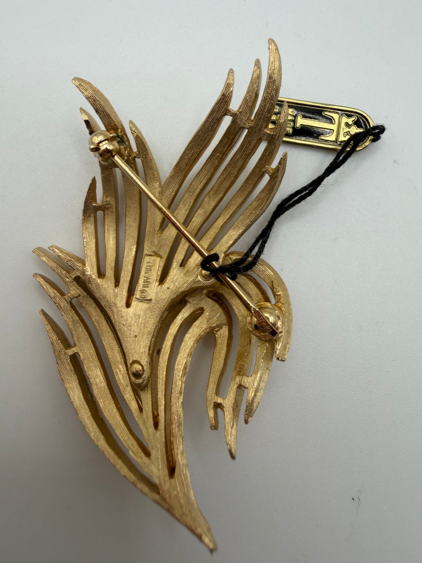 Vintage Trifari Mid-Century Flame Brooch w/ Original Tag