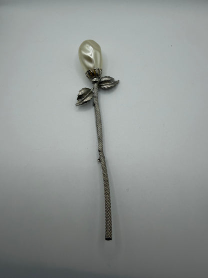 Vintage Lisa Mid-Century Giant Pearl Flower Brooch