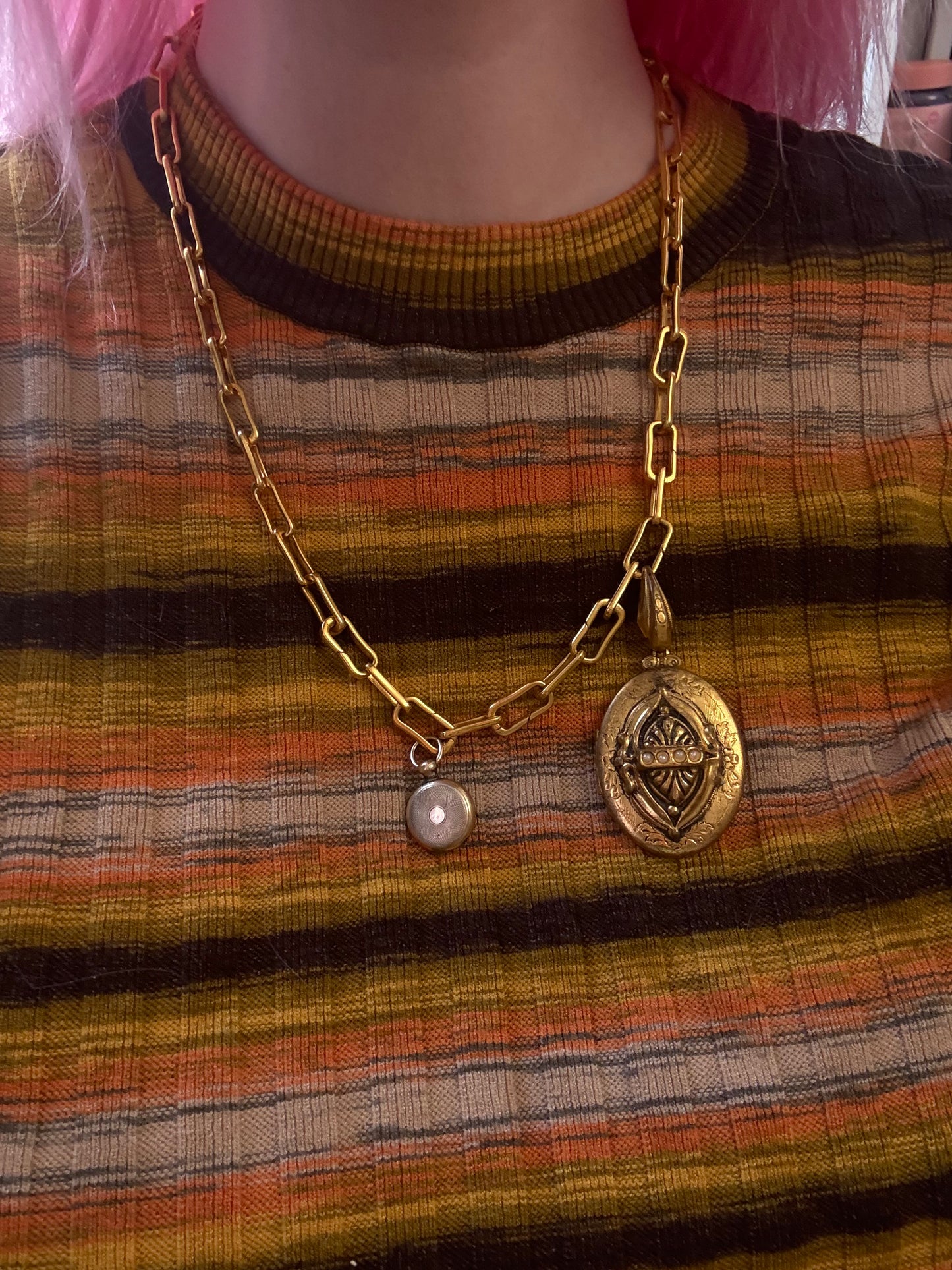 Antique Victorian Gold Filled Baby Mourning Locket