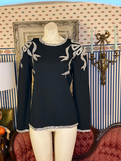 Iris Apfel's Vintage Adrienne Vittadini Sparkle Shoulder Pad Sweater