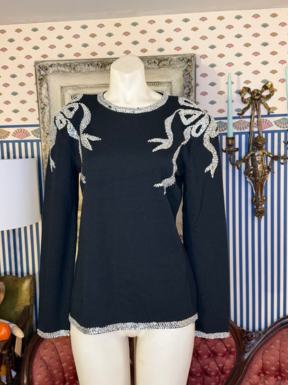 Iris Apfel's Vintage Adrienne Vittadini Sparkle Shoulder Pad Sweater