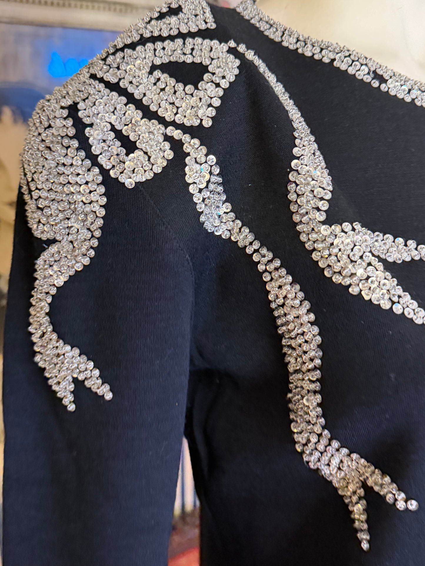 Iris Apfel's Vintage Adrienne Vittadini Sparkle Shoulder Pad Sweater