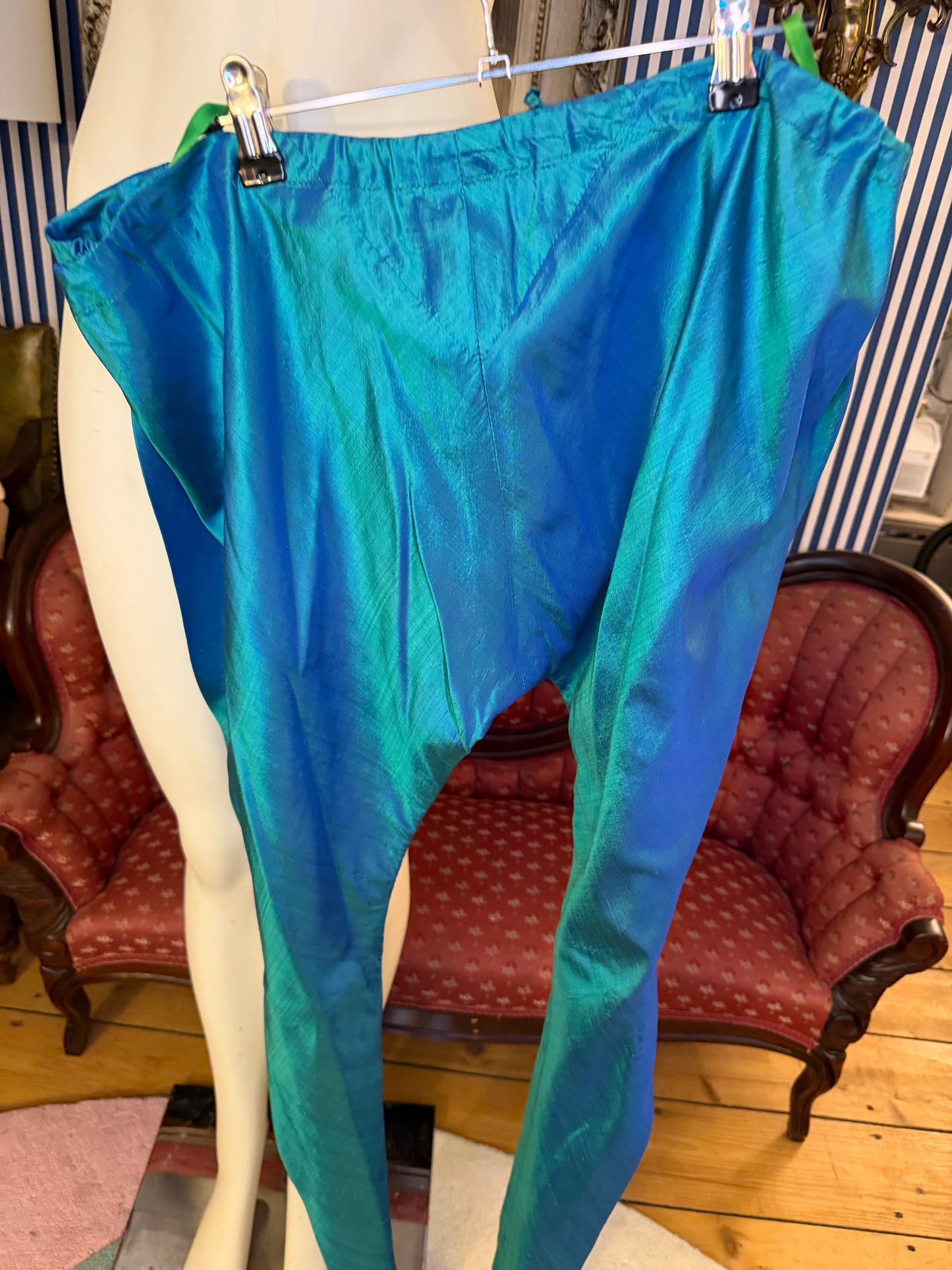 Iris Apfel's Vintage Silk Puck & Hans Funky Metallic Pants