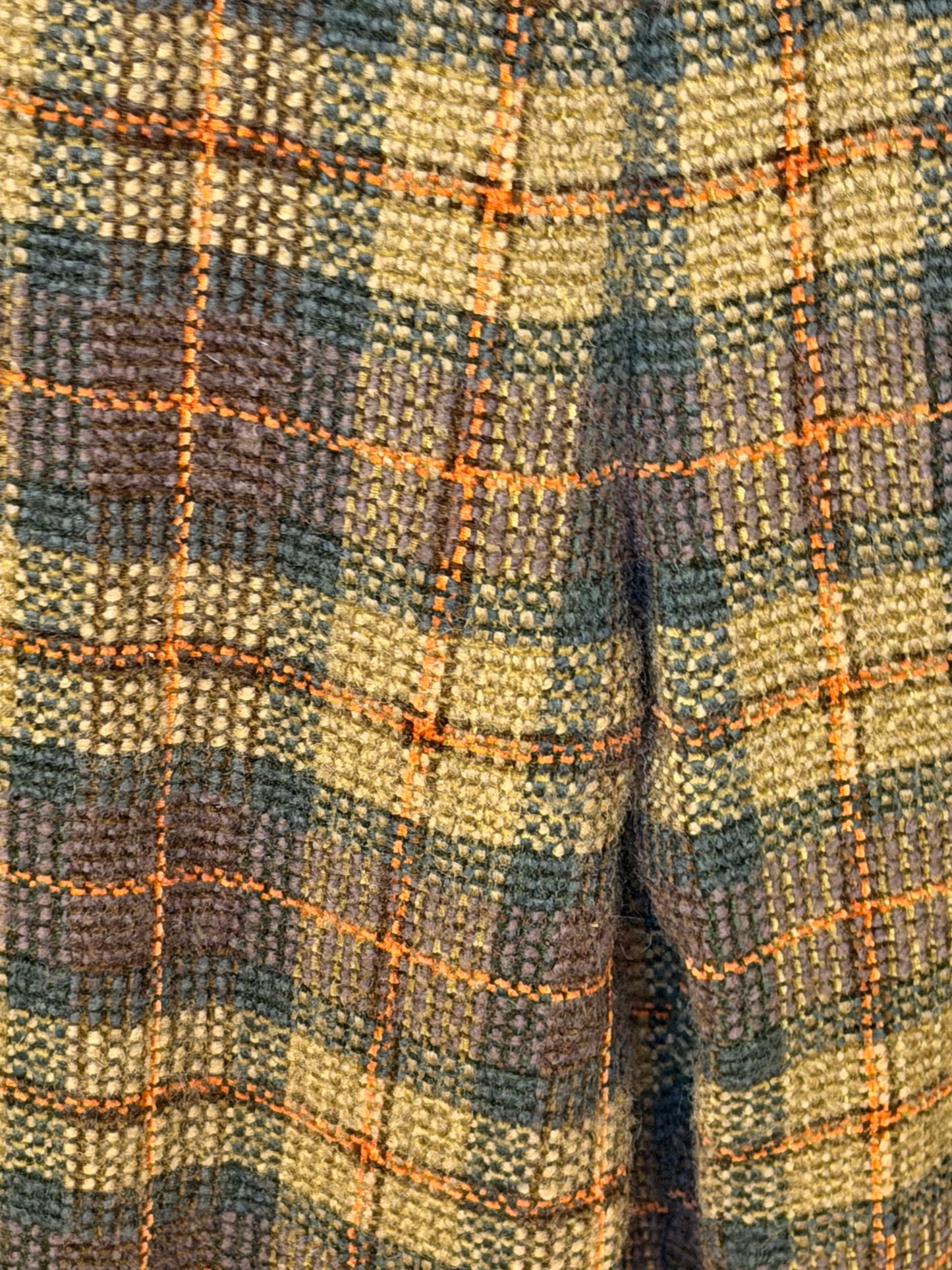 Iris Apfel's Vintage Olive Green Tartan Pants