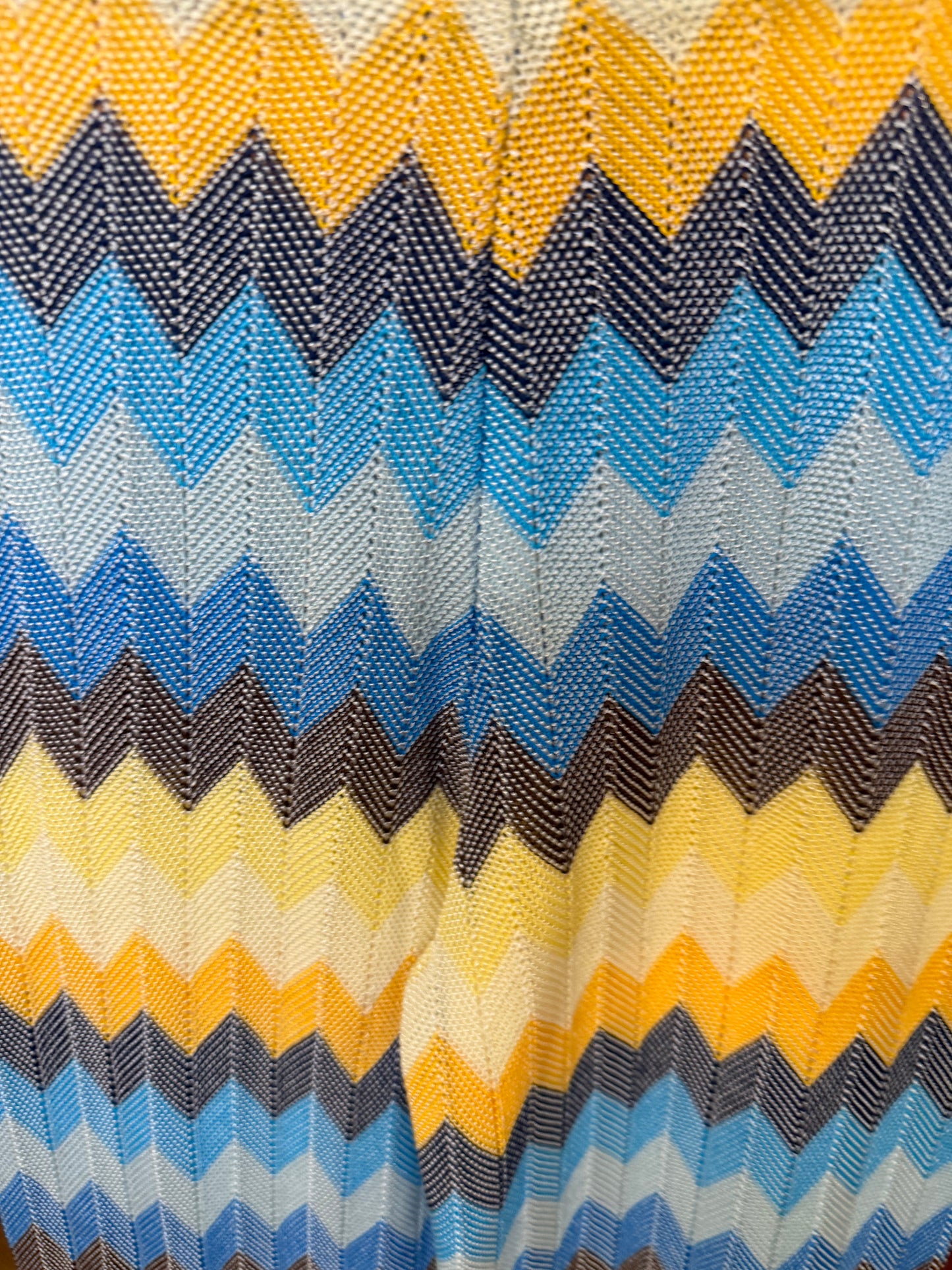 Iris Apfel's Vintage Missoni Knitted Yellow and Blue Pants