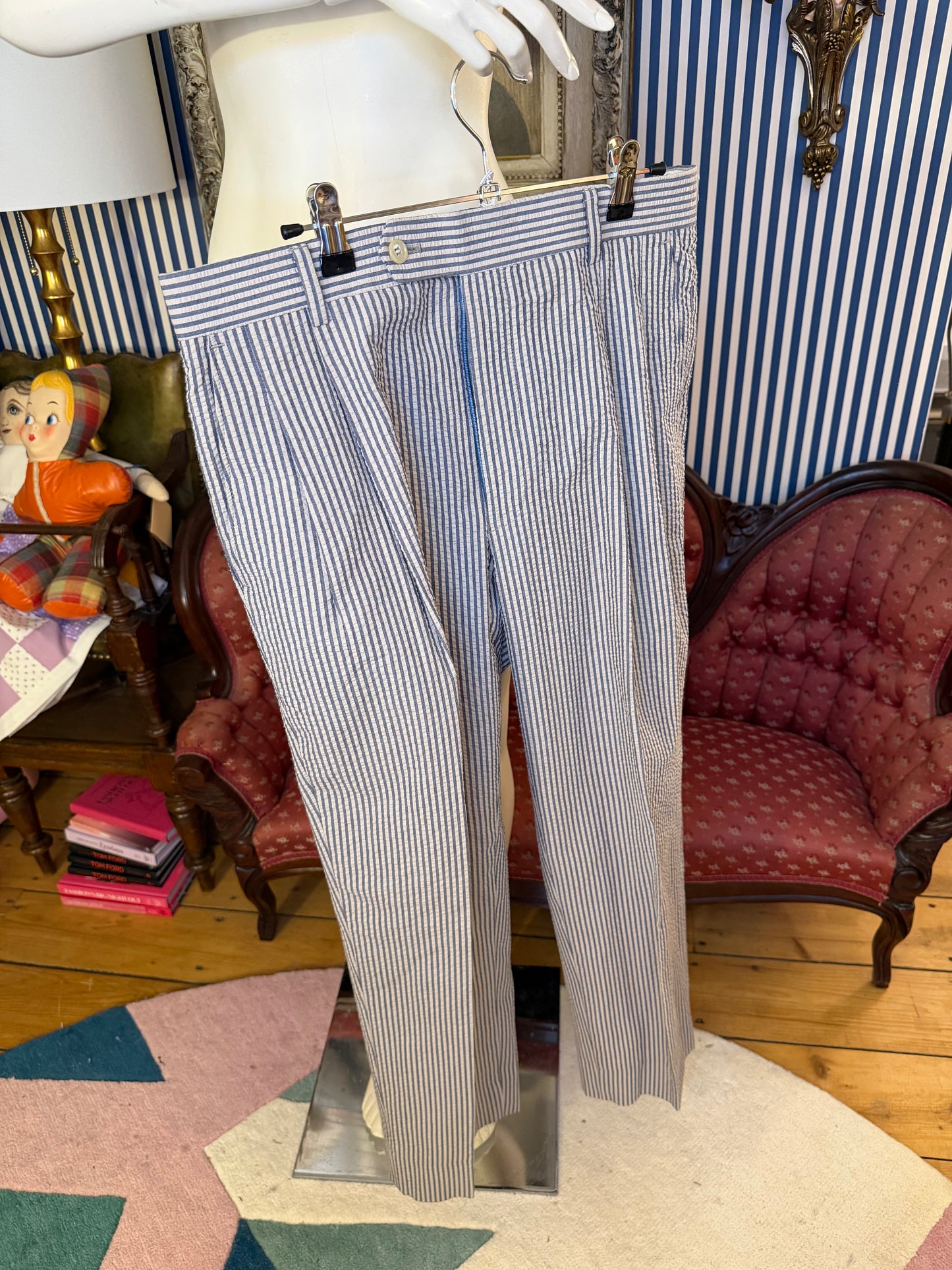 Iris Apfel's Vintage Tom Tailor Seersucker Pants