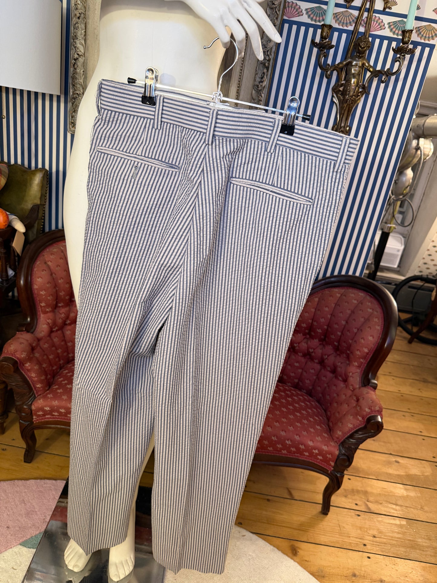 Iris Apfel's Vintage Tom Tailor Seersucker Pants