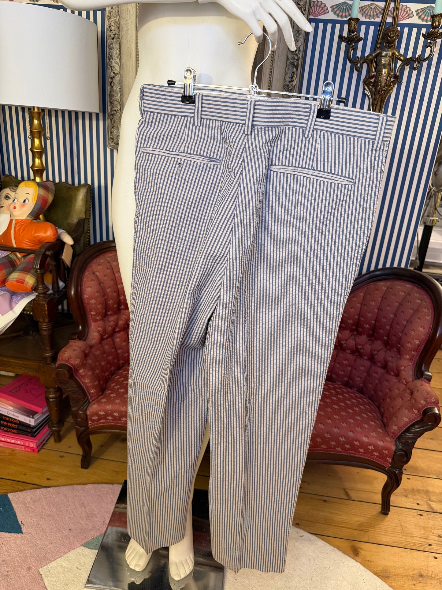 Iris Apfel's Vintage Tom Tailor Seersucker Pants