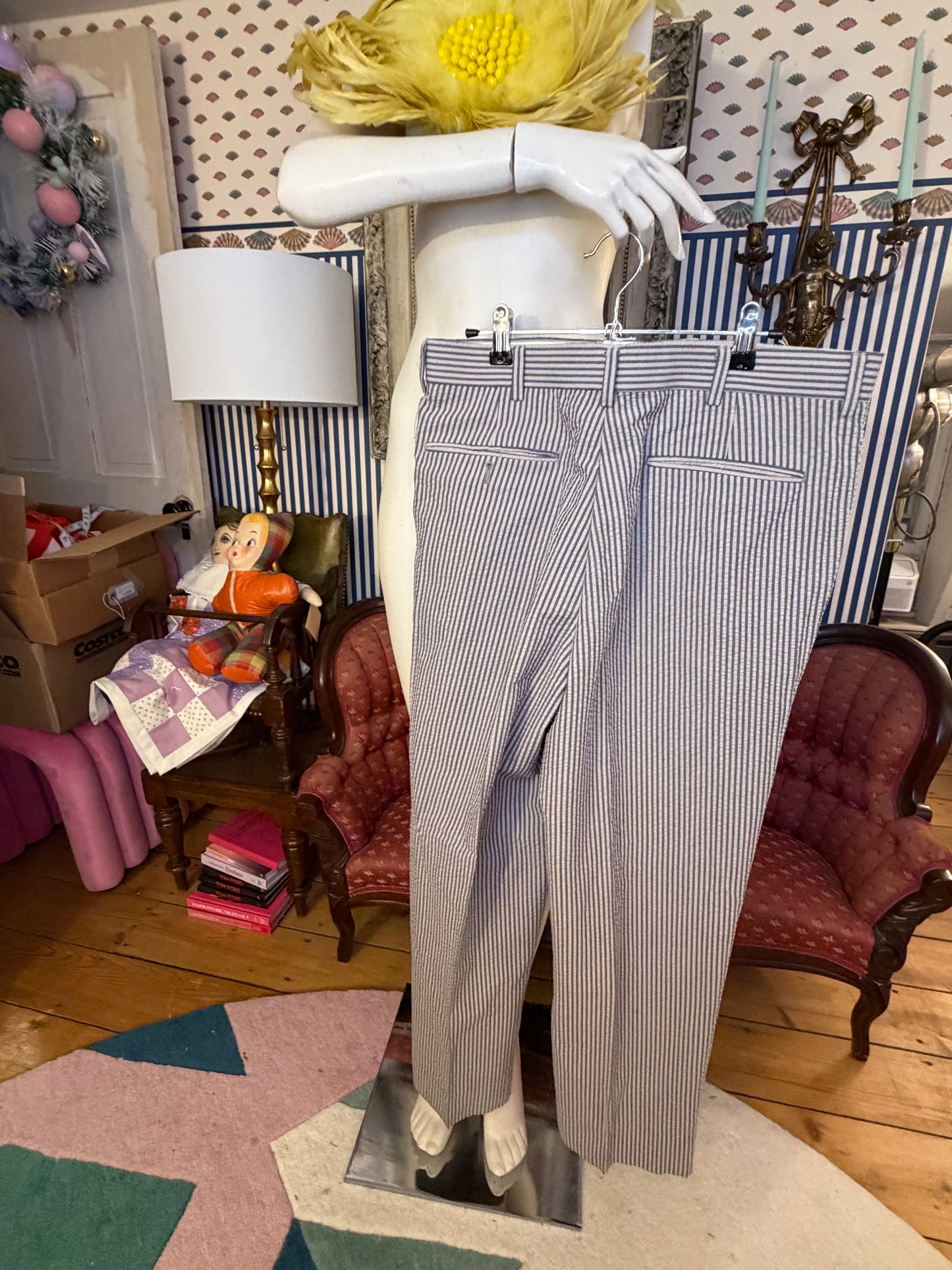 Iris Apfel's Vintage Tom Tailor Seersucker Pants