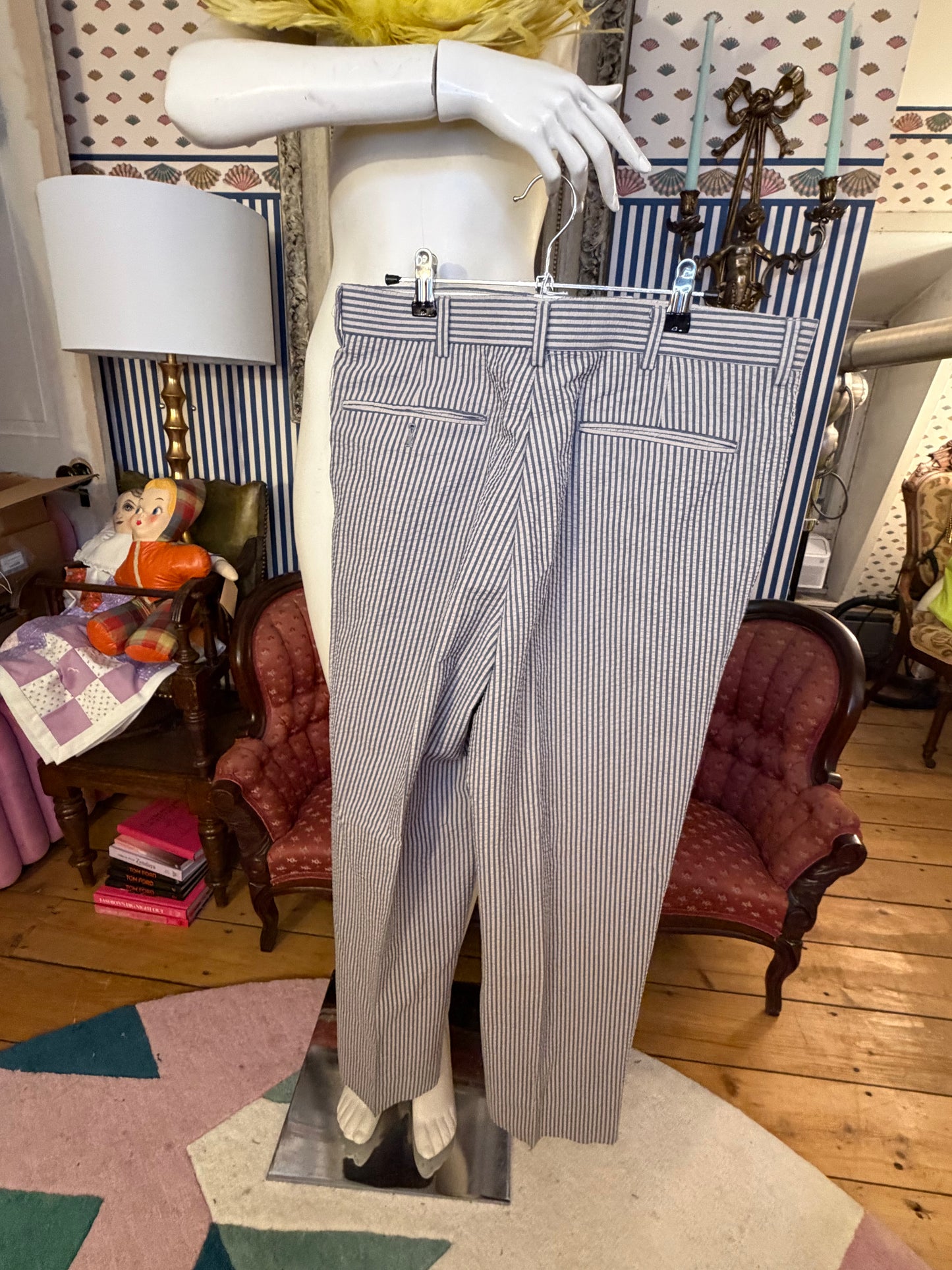 Iris Apfel's Vintage Tom Tailor Seersucker Pants