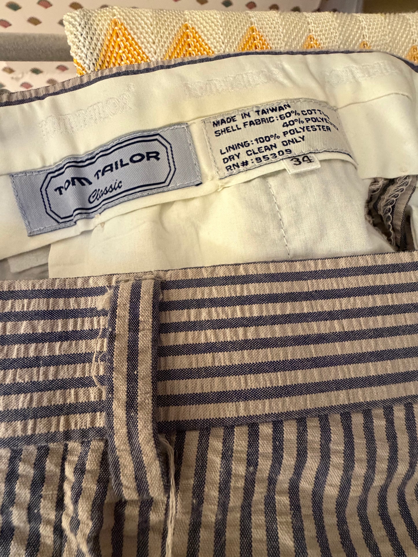 Iris Apfel's Vintage Tom Tailor Seersucker Pants